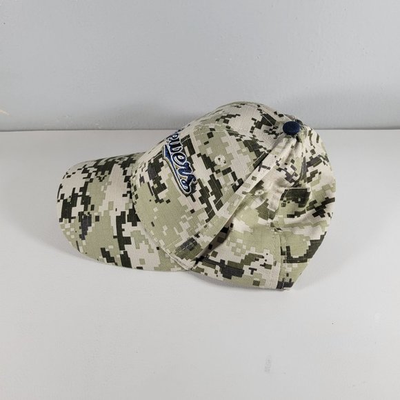 Milwaukee Brewers Hat Camo Miller Lite Patch Strapback - Picture 2 of 6